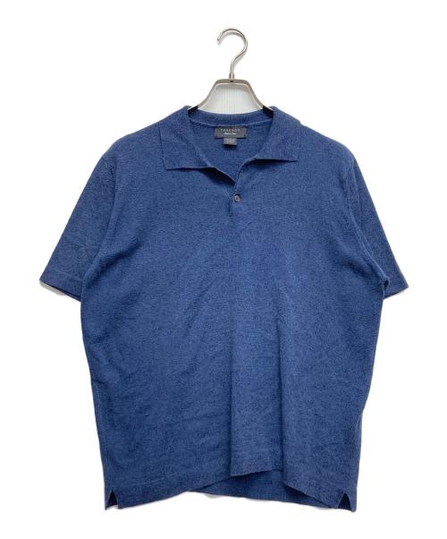 toscano（トスカーノ）TOSCANO (トスカーノ) ニットポロシャツ ブルー サイズ:Mの古着・服飾アイテム