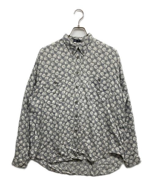 EMPORIO ARMANI（エンポリオアルマーニ）EMPORIO ARMANI (エンポリオアルマーニ) 90ｓ 総柄ボタンダウンシャツ ホワイト サイズ:Lの古着・服飾アイテム