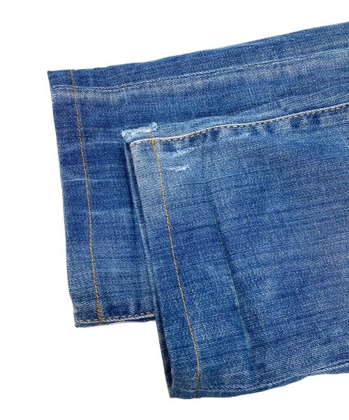 DSQUARED2（ディースクエアード）DSQUARED2 (ディースクエアード) ブリーチ加工 ウォッシュド ダメージ スリム ジーンズ デニムパンツ ブルー サイズ:46の古着・服飾アイテム