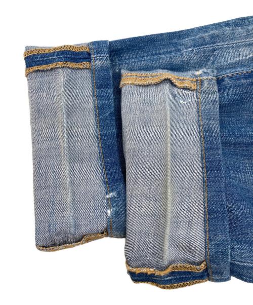 DSQUARED2（ディースクエアード）DSQUARED2 (ディースクエアード) ブリーチ加工 ウォッシュド ダメージ スリム ジーンズ デニムパンツ ブルー サイズ:46の古着・服飾アイテム