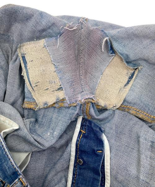 DSQUARED2（ディースクエアード）DSQUARED2 (ディースクエアード) ブリーチ加工 ウォッシュド ダメージ スリム ジーンズ デニムパンツ ブルー サイズ:46の古着・服飾アイテム