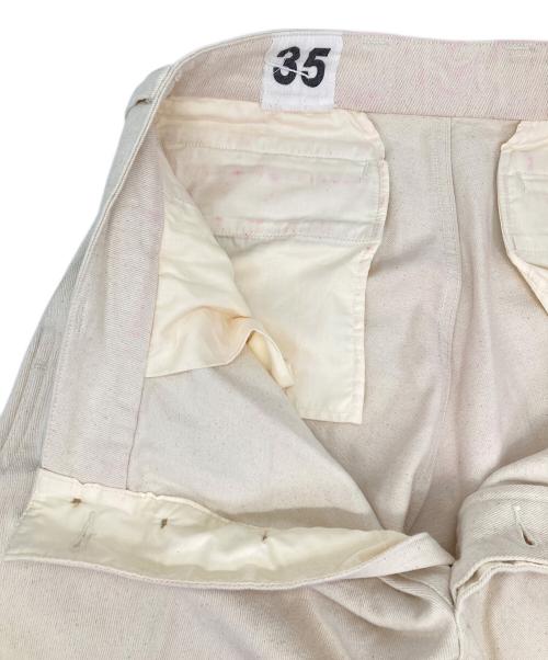 waiper（ワイパー）waiper (ワイパー) 復刻 フランス軍 M-52 2タック チノトラウザーパンツ ホワイト サイズ:35の古着・服飾アイテム