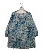 23区ニジュウサンク）の古着「7分袖総柄シャツ」｜ブルー