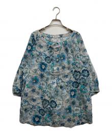 23区（ニジュウサンク）の古着「7分袖総柄シャツ」｜ブルー