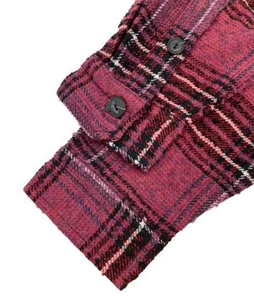DIESEL（ディーゼル）DIESEL (ディーゼル) ロングスリーブチェックシャツ ピンク サイズ:S 未使用品の古着・服飾アイテム