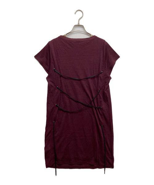 DIESEL（ディーゼル）DIESEL (ディーゼル) 半袖ワンピース レッド サイズ:S 未使用品の古着・服飾アイテム