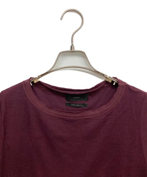 DIESEL（ディーゼル）DIESEL (ディーゼル) 半袖ワンピース レッド サイズ:S 未使用品の古着・服飾アイテム