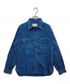 SUGAR CANEシュガーケーン）の古着「WABASH STRIPE WORK SHIRT」｜ネイビー