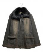 BURBERRY LONDONバーバリーロンドン）の古着「ラビットファー カバーオール」｜インディゴ