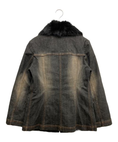 BURBERRY LONDON（バーバリーロンドン）BURBERRY LONDON (バーバリーロンドン) ラビットファー カバーオール インディゴ サイズ:40の古着・服飾アイテム