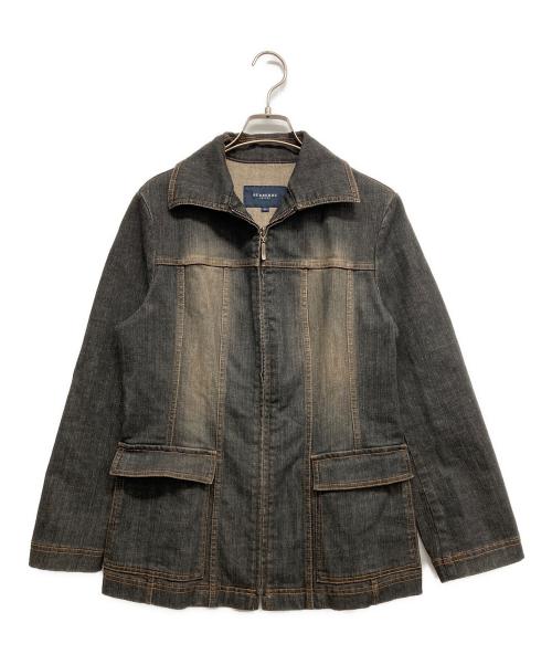 BURBERRY LONDON（バーバリーロンドン）BURBERRY LONDON (バーバリーロンドン) ラビットファー カバーオール インディゴ サイズ:40の古着・服飾アイテム