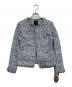 DAMA collection（ダーマコレクション）の古着「ノーカラーツイードジャケット」｜ブルー