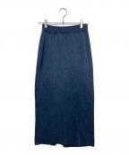 GALLARDA GALANTEガリャルダガランテ）の古着「ガーメントウォッシュニットスカート」｜ネイビー