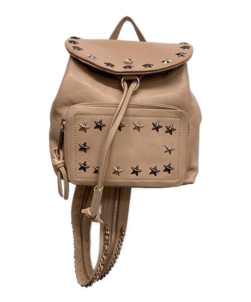 JIMMY CHOO（ジミーチュウ）JIMMY CHOO (ジミーチュウ) SUKI スタッズレザーバックパック ピンクの古着・服飾アイテム
