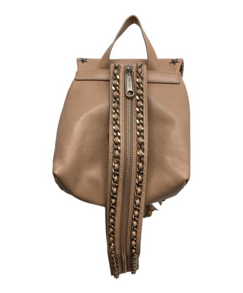 JIMMY CHOO（ジミーチュウ）JIMMY CHOO (ジミーチュウ) SUKI スタッズレザーバックパック ピンクの古着・服飾アイテム