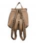 中古・古着 JIMMY CHOO (ジミーチュウ) SUKI スタッズレザー 2WAY ショルダー/バックパック ピンク：25000円