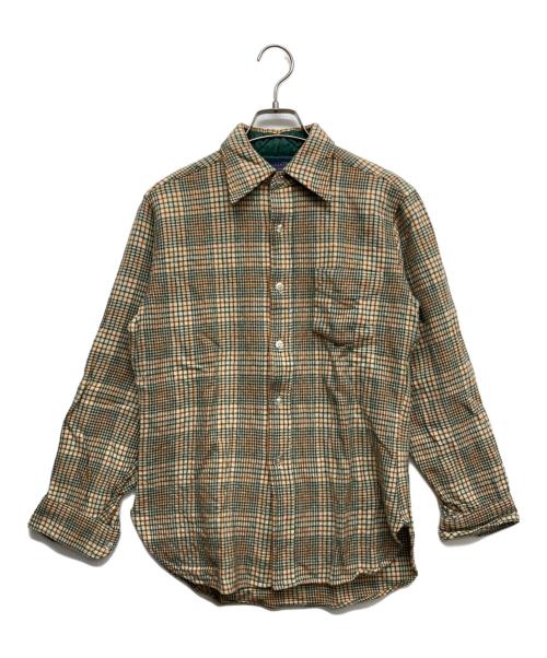 PENDLETON（ペンドルトン）PENDLETON (ペンドルトン) ウールシャツ ベージュ×グリーン サイズ:Mの古着・服飾アイテム