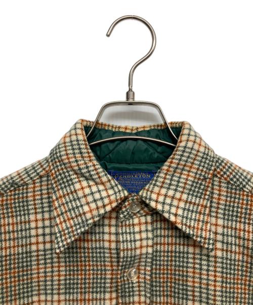 PENDLETON（ペンドルトン）PENDLETON (ペンドルトン) ウールシャツ ベージュ×グリーン サイズ:Mの古着・服飾アイテム