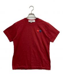 PLAY COMME des GARCONS（プレイコムデギャルソン）の古着「ダブルワッペンTシャツ」｜レッド