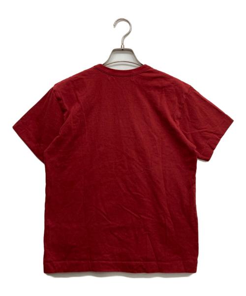 PLAY COMME des GARCONS（プレイコムデギャルソン）PLAY COMME des GARCONS (プレイコムデギャルソン) ダブルワッペンTシャツ レッド サイズ:Ｓの古着・服飾アイテム