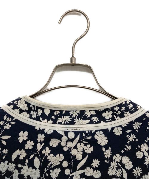 LEONARD（レオナール）LEONARD (レオナール) 花柄カーディガン ブルー サイズ:LLの古着・服飾アイテム