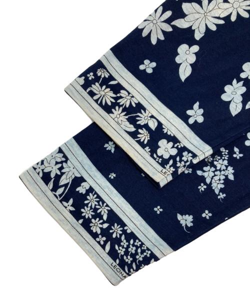 LEONARD（レオナール）LEONARD (レオナール) 花柄カーディガン ブルー サイズ:LLの古着・服飾アイテム