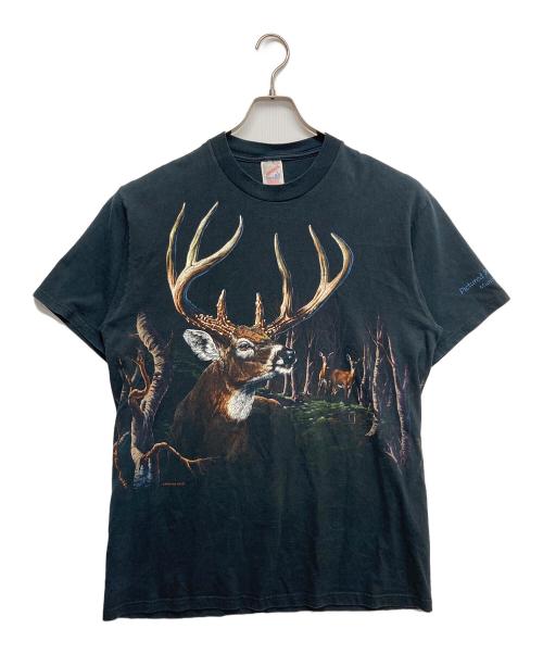 JERZEES（ジャージーズ）JERZEES (ジャージーズ) HABITAT両面プリントヴィンテージTシャツ ブラック サイズ:Lの古着・服飾アイテム