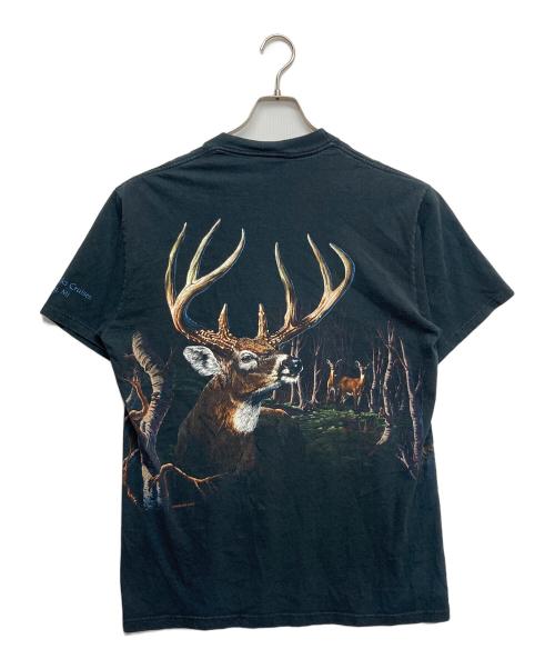 JERZEES（ジャージーズ）JERZEES (ジャージーズ) HABITAT両面プリントヴィンテージTシャツ ブラック サイズ:Lの古着・服飾アイテム