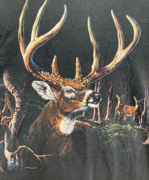 JERZEES（ジャージーズ）JERZEES (ジャージーズ) HABITAT両面プリントヴィンテージTシャツ ブラック サイズ:Lの古着・服飾アイテム
