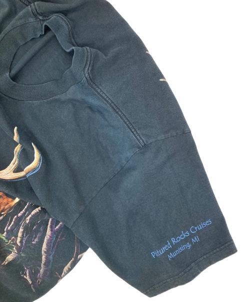 JERZEES（ジャージーズ）JERZEES (ジャージーズ) HABITAT両面プリントヴィンテージTシャツ ブラック サイズ:Lの古着・服飾アイテム