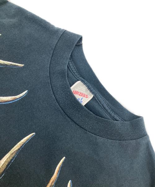 JERZEES（ジャージーズ）JERZEES (ジャージーズ) HABITAT両面プリントヴィンテージTシャツ ブラック サイズ:Lの古着・服飾アイテム