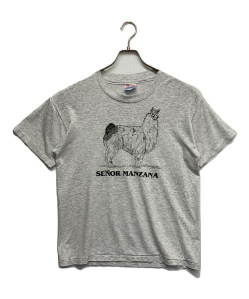 Hanes（ヘインズ）Hanes (ヘインズ) アニマルプリントTシャツ グレー サイズ:Mの古着・服飾アイテム