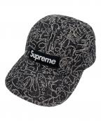 SUPREMEシュプリーム）の古着「Handwriting Denim Camp Cap」｜ブラック
