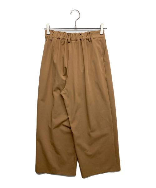 BLUE LABEL CRESTBRIDGE（ブルーレーベルクレストブリッジ）BLUE LABEL CRESTBRIDGE (ブルーレーベルクレストブリッジ) ストレッチギャバジンワイドパンツ ブラウン サイズ:38の古着・服飾アイテム