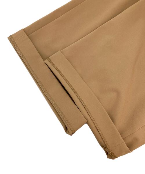 BLUE LABEL CRESTBRIDGE（ブルーレーベルクレストブリッジ）BLUE LABEL CRESTBRIDGE (ブルーレーベルクレストブリッジ) ストレッチギャバジンワイドパンツ ブラウン サイズ:38の古着・服飾アイテム