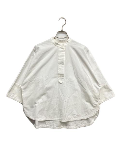 TOMORROW LAND collection（トゥモローランドコレクション）TOMORROW LAND collection (トゥモローランドコレクション) コットンブロード ハーフスリーブプルオーバーシャツ ホワイト サイズ:36の古着・服飾アイテム