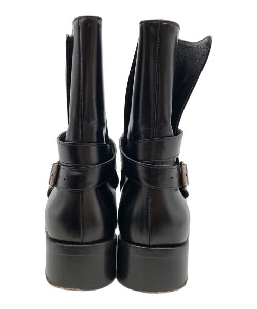 pieton SEKAK（ピエトン）pieton SEKAK (ピエトン) アンクルベルトブーツ ブラック サイズ:37の古着・服飾アイテム