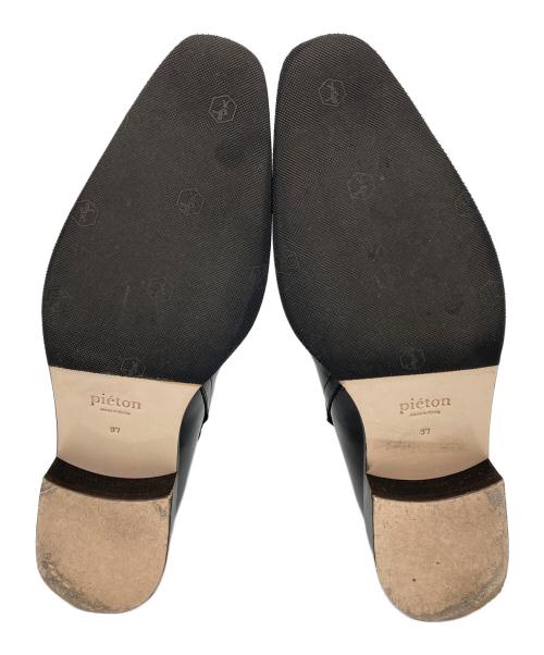 pieton SEKAK（ピエトン）pieton SEKAK (ピエトン) アンクルベルトブーツ ブラック サイズ:37の古着・服飾アイテム