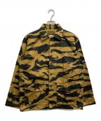 BUZZ RICKSON'Sバズリクソンズ）の古着「GOLD TIGER STRIPE JACKET OVER DYE」｜ブラウン