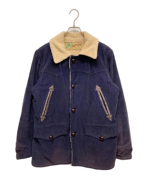 SUGAR CANE（シュガーケーン）SUGAR CANE (シュガーケーン) コーデュロイ ランチ コート ネイビー サイズ:Mの古着・服飾アイテム