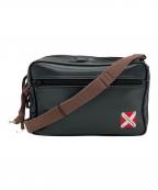 LUGGAGE LABELラゲッジ レーベル）の古着「赤バッテンショルダーバッグ」｜ブラック