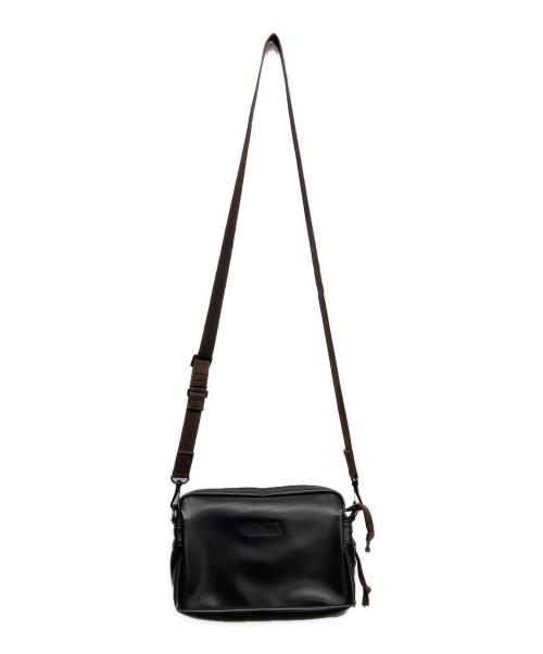 LUGGAGE LABEL（ラゲッジ レーベル）LUGGAGE LABEL (ラゲッジ レーベル) 赤バッテンショルダーバッグ ブラックの古着・服飾アイテム