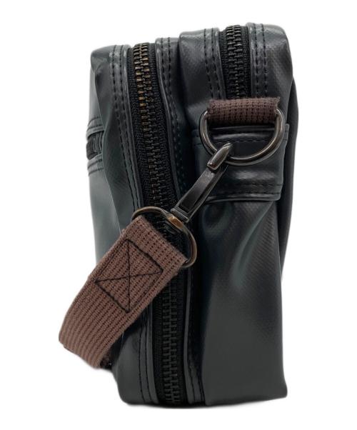 LUGGAGE LABEL（ラゲッジ レーベル）LUGGAGE LABEL (ラゲッジ レーベル) 赤バッテンショルダーバッグ ブラックの古着・服飾アイテム