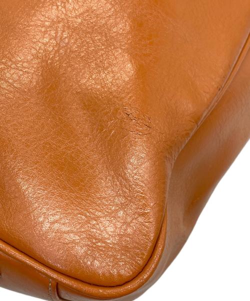 Hamano（ハマノ）HAMANO (ハマノ) レザートートバッグ オレンジの古着・服飾アイテム