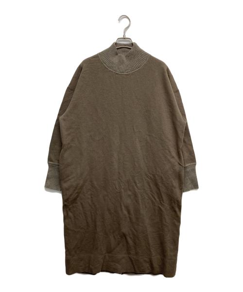 INED（イネド）INED (イネド) ニットワンピース ブラウン サイズ:15の古着・服飾アイテム