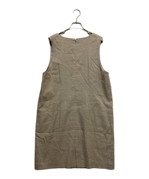 23区（ニジュウサンク）23区 (ニジュウサンク) ノースリーブワンピース ブラウン サイズ:46の古着・服飾アイテム