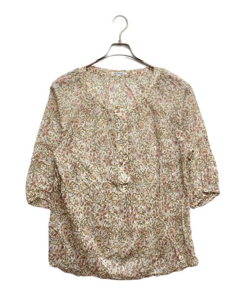 23区（ニジュウサンク）23区 (ニジュウサンク) 花柄ブラウス ブラウン サイズ:46の古着・服飾アイテム