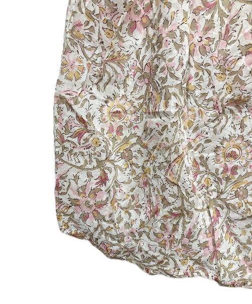 23区（ニジュウサンク）23区 (ニジュウサンク) 花柄ブラウス ブラウン サイズ:46の古着・服飾アイテム