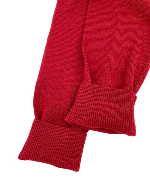 23区（ニジュウサンク）23区 (ニジュウサンク) ニットカーディガン レッド サイズ:46 未使用品の古着・服飾アイテム