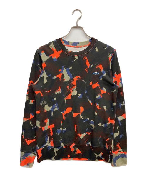 Vivienne Westwood（ヴィヴィアンウエストウッド）Vivienne Westwood (ヴィヴィアンウエストウッド) アブストラクトプリントカットソー ブラック サイズ:Sの古着・服飾アイテム